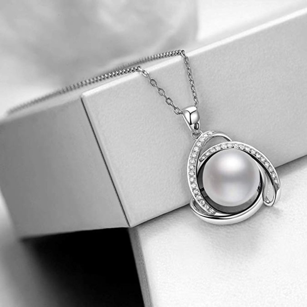 ❤️ New Beautiful Large Pearl Engagement Wedding Elegant Pearl Necklace, L646 - Picture 4 of 7
